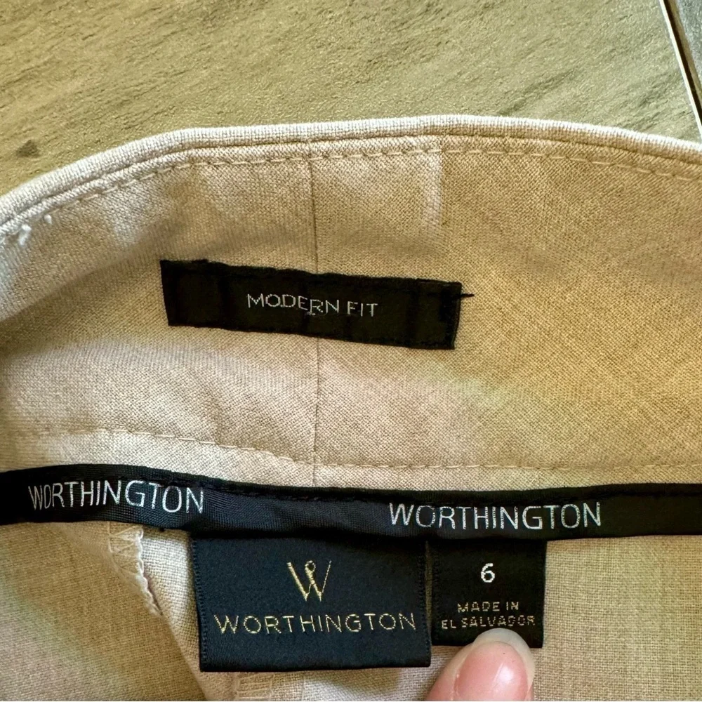 Worthington Modern Fit Beige Pants - Picture 3 of 4